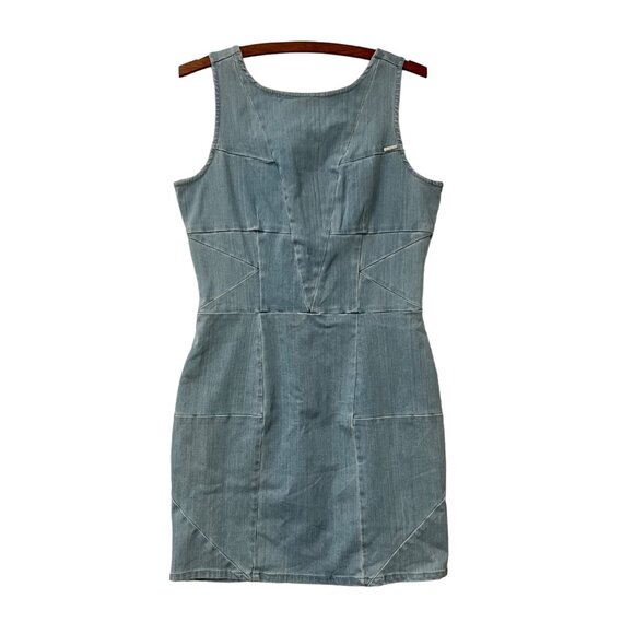 Diesel Stretch Denim Jean Patchwork Sleeveless Mini Dress Womens Size Medium - Picture 1 of 5